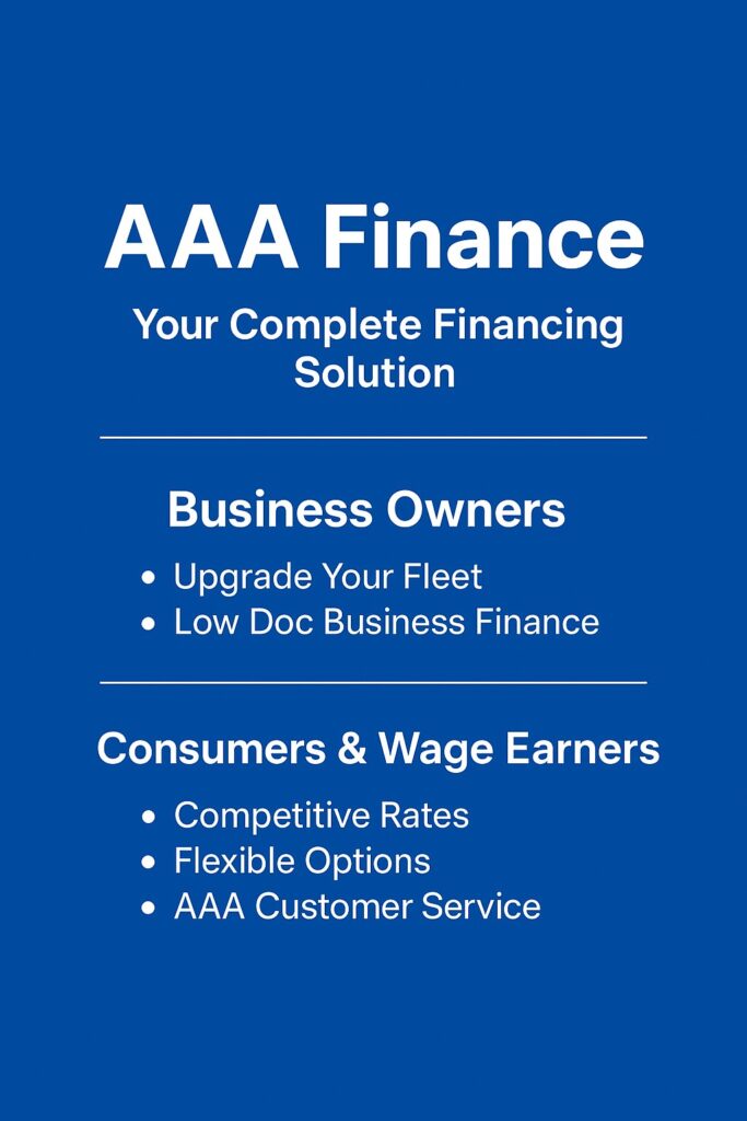 AAA Finance your complete financing solution